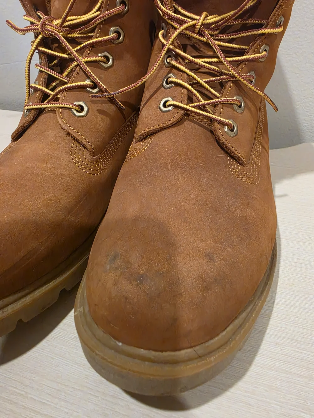 Timberland 6-Inch Waterproof Work Boots 19076 Rust Nubuck Leather Mens 10.5 M